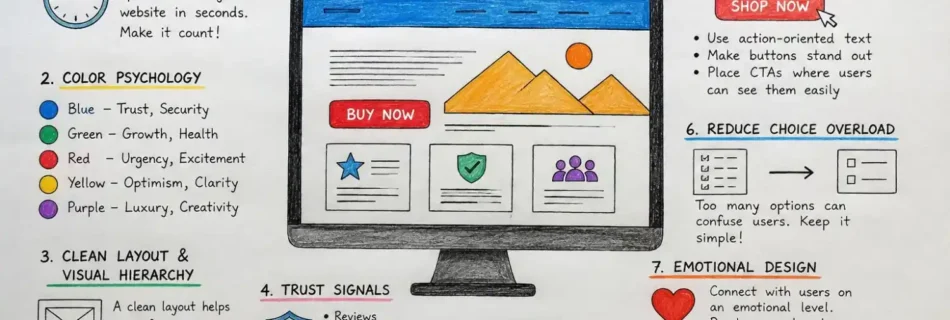 Web design psychology influencing buying decisions