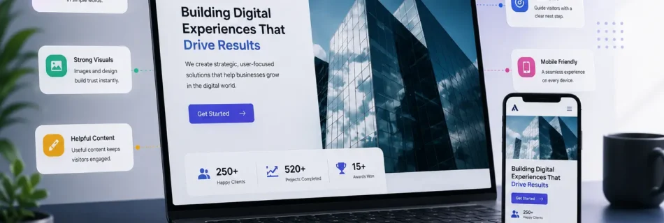 Website content and design working together