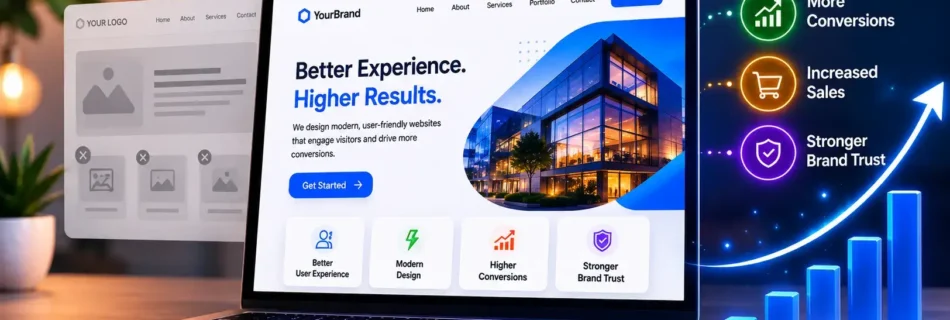 Website redesign benefits for user experience and sales